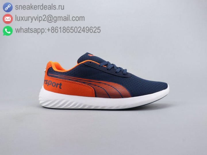 Puma BMW MMS Speed Cat Evo Synth Men Running Shoes Navy Orange Size 40-44
